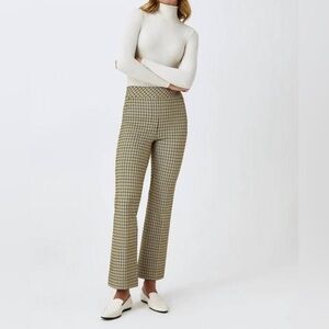Spanx The Perfect Kick Flare Pant Dijon Houndstooth Large Pull On Pants
